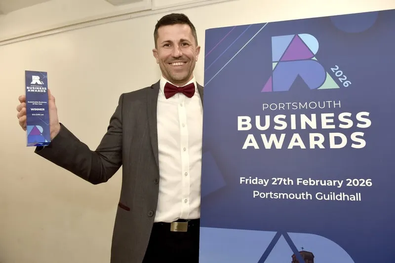 Eco Drift collecting the Sustainable Business of the Year award