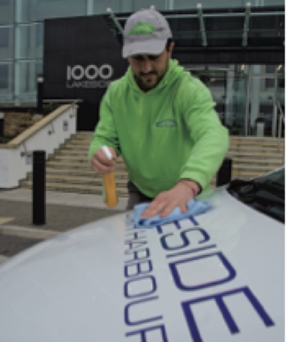 Antoni Dimitrov cleaning a car at Lakeside North Harbour in 2012