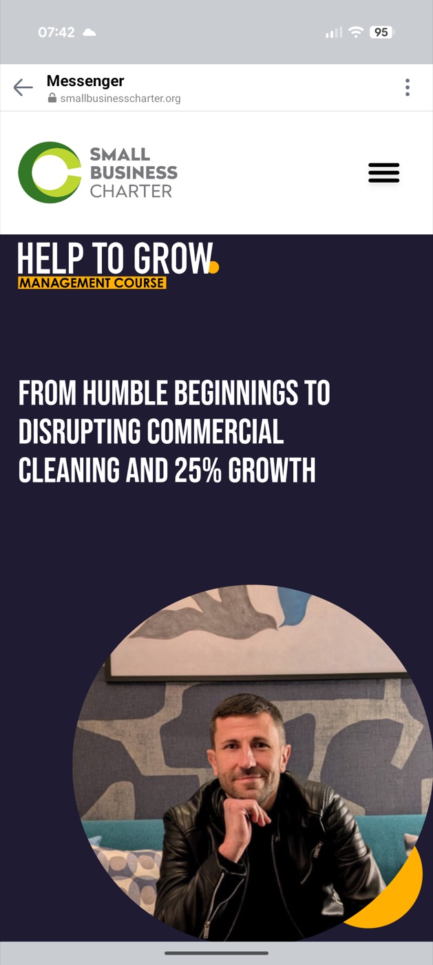 Small Business Charter Help to Grow feature on Eco Drift: 'From humble beginnings to disrupting commercial cleaning and 25% growth'
